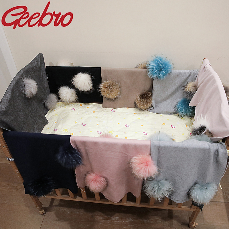 Baby Swaddle Blanket - Geebro-따뜻한 신생아 양모 포대기 담요, 15cm