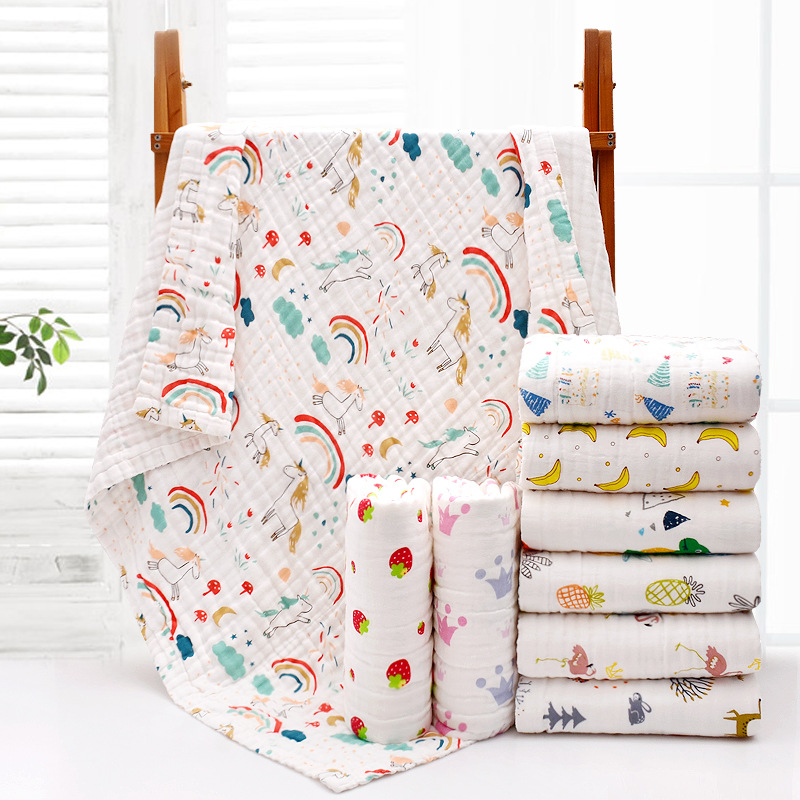 Baby Swaddle Blanket - 4 레이어 거즈 유아 수건 아기