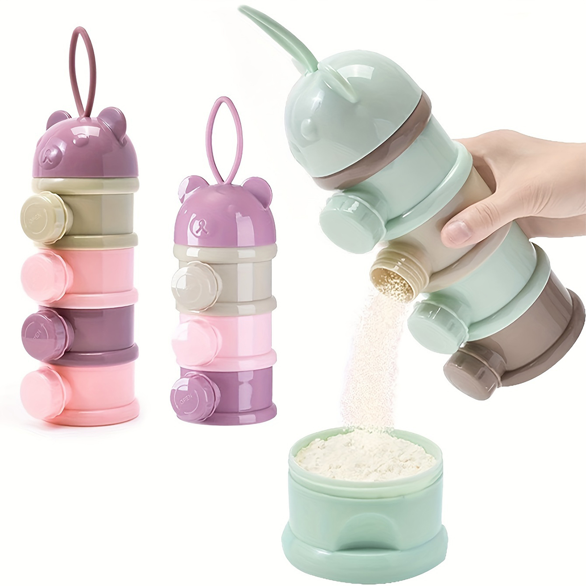 Baby Products Distributor - 스트랩이 있는 대용량 아기 분유 용기,