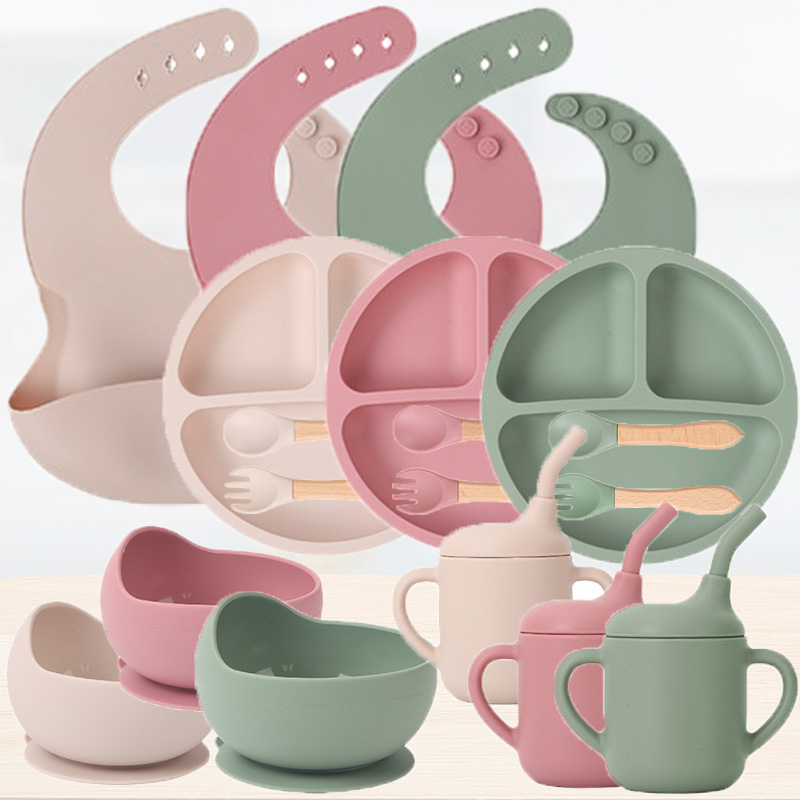 Baby Products Kit - 어린이 실리콘 식기 세트 아기 보완