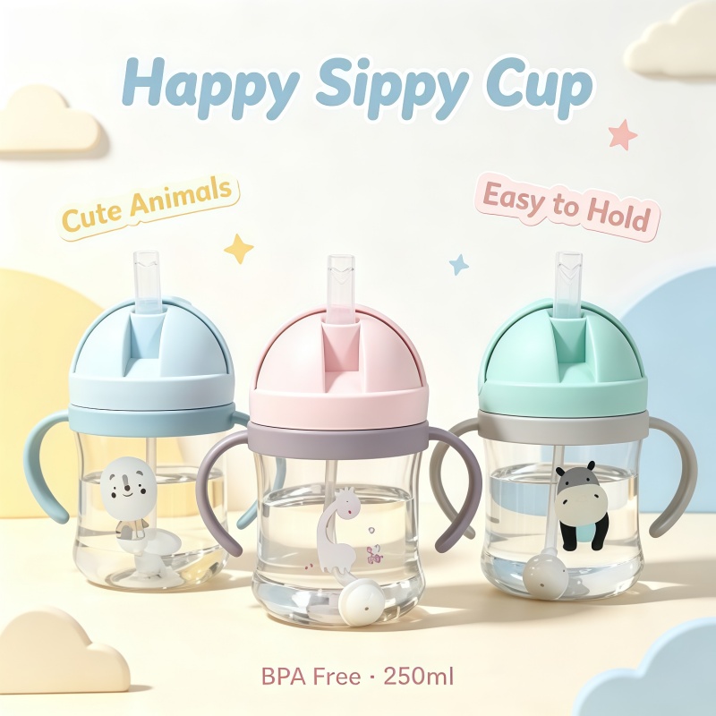 Baby Products Expo - 새로운 만화 패턴 야외용 어린이 빨대