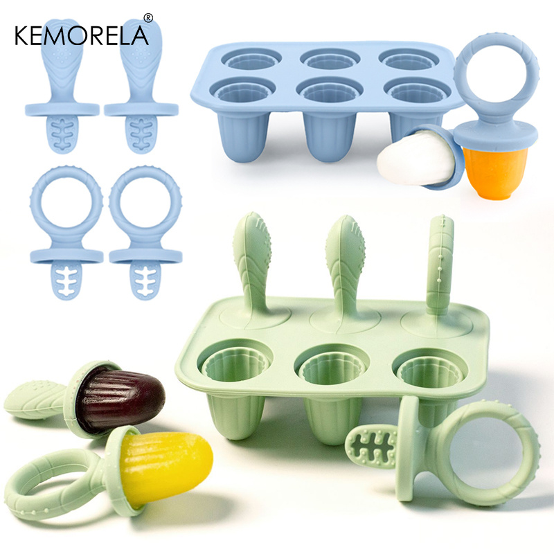 Baby Products Cream - 6구 새끼아기 치발기용 아이스크림 스틱 몰드,