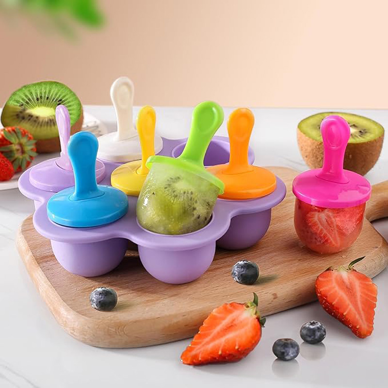 Baby Products Cream - 1개 7구 DIY 아이스크림 실리콘 몰드