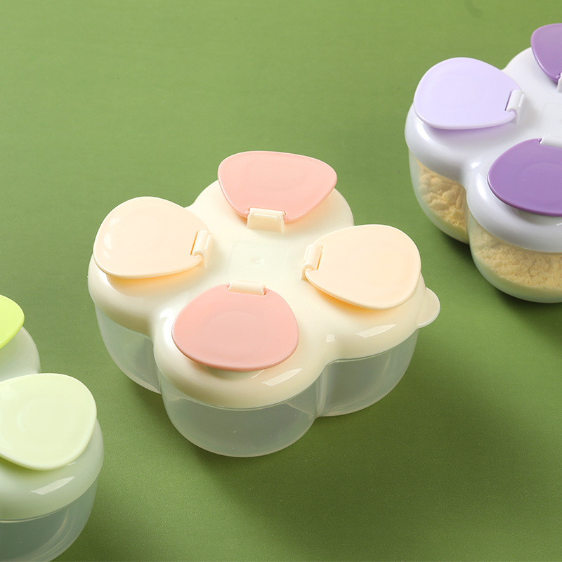 휴대용 클로버 4칸 분유 캐니스터, 원터치 뚜껑 밀폐형 - Baby Products Distributor 리뷰 및 가격