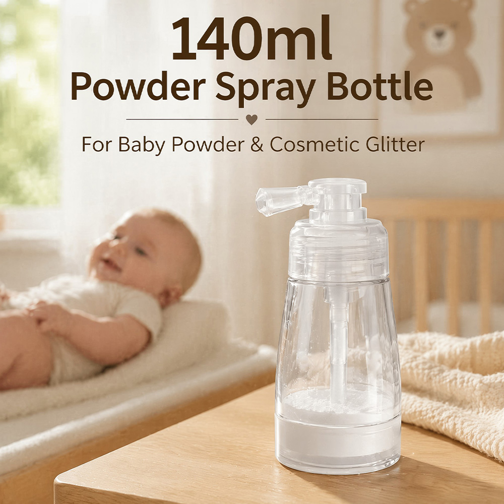 140ml 프레스형 드라이 파우더 스프레이 병, 투명  - Baby Products Distributor 리뷰 및 가격