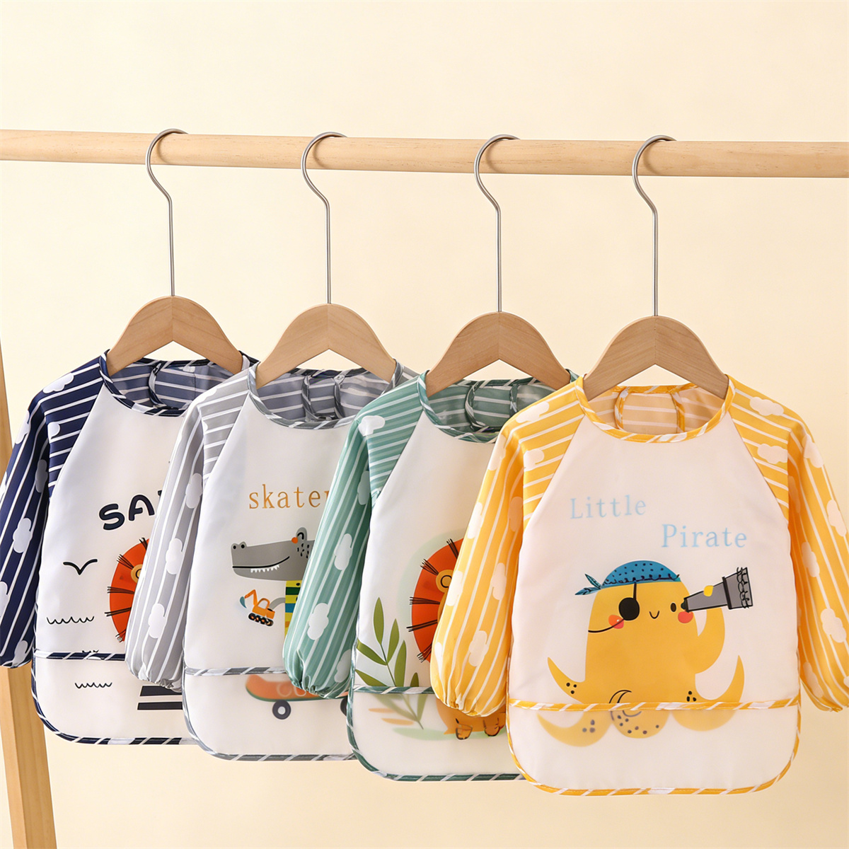 2pcs 방수 전체 소매 아기 턱받이 어린이 앞치마 긴 - Baby Products Kit 리뷰 및 가격