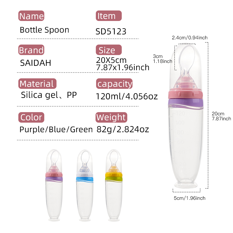 120 ml/4oz 유아용 액체 실리콘 식품 짜기 피더 - Baby Products Distributor 리뷰 및 가격