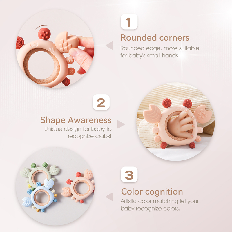 아기 실리콘 Teether 만화 게 Teether 반지 - Baby Products Expo 리뷰 및 가격