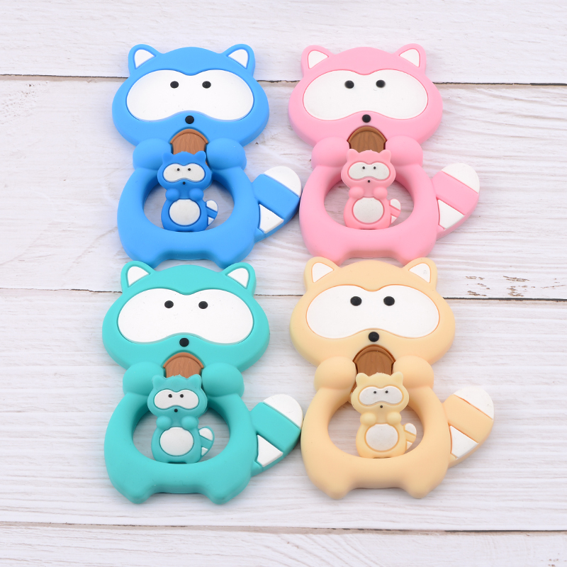 1PC 너구리 실리콘 Teether 장난감 목걸이 액세 - Baby Products Expo 리뷰 및 가격