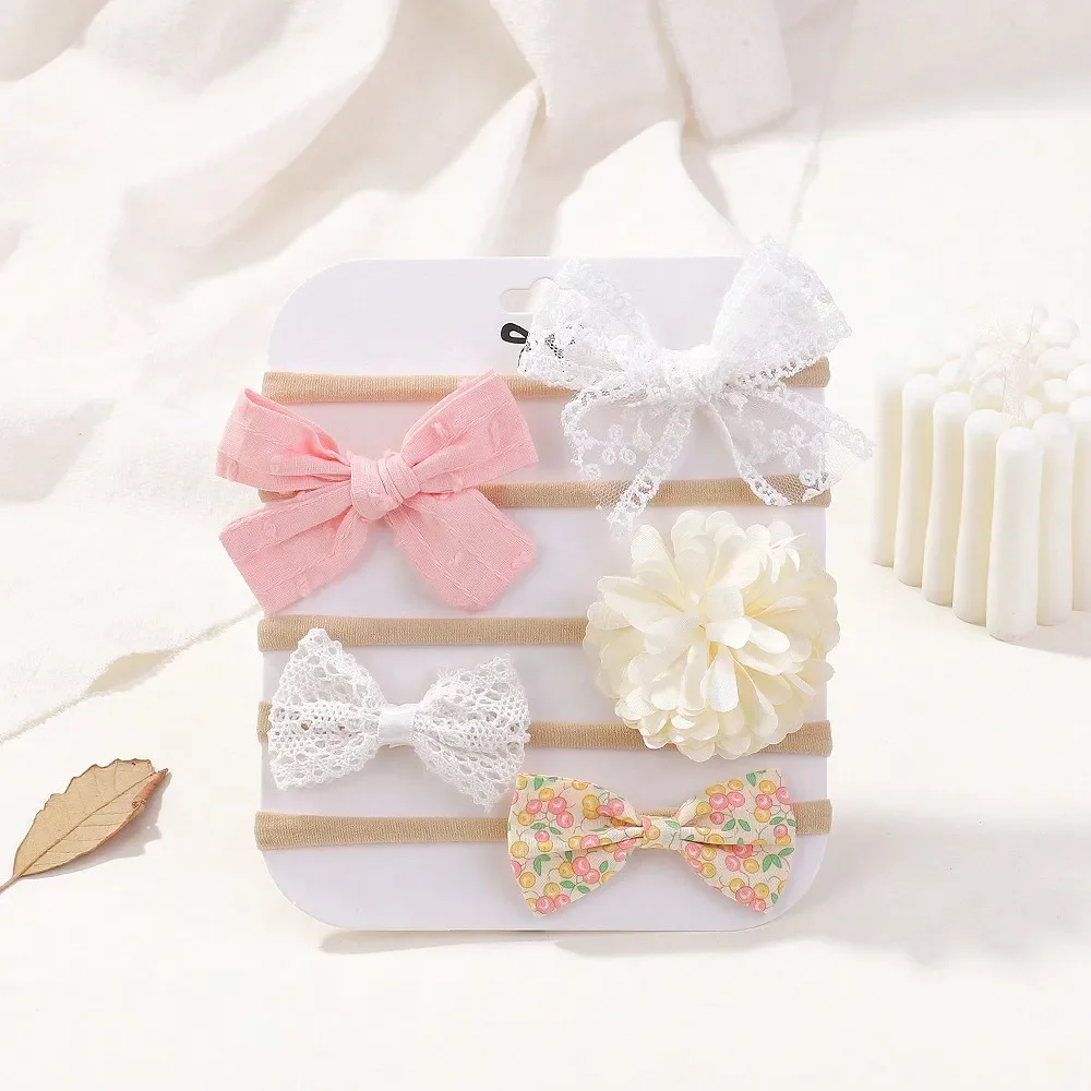 5 개/대 아기 탄성 머리띠 신생아 꽃 레이스 Bowk - Baby Products Set 리뷰 및 가격
