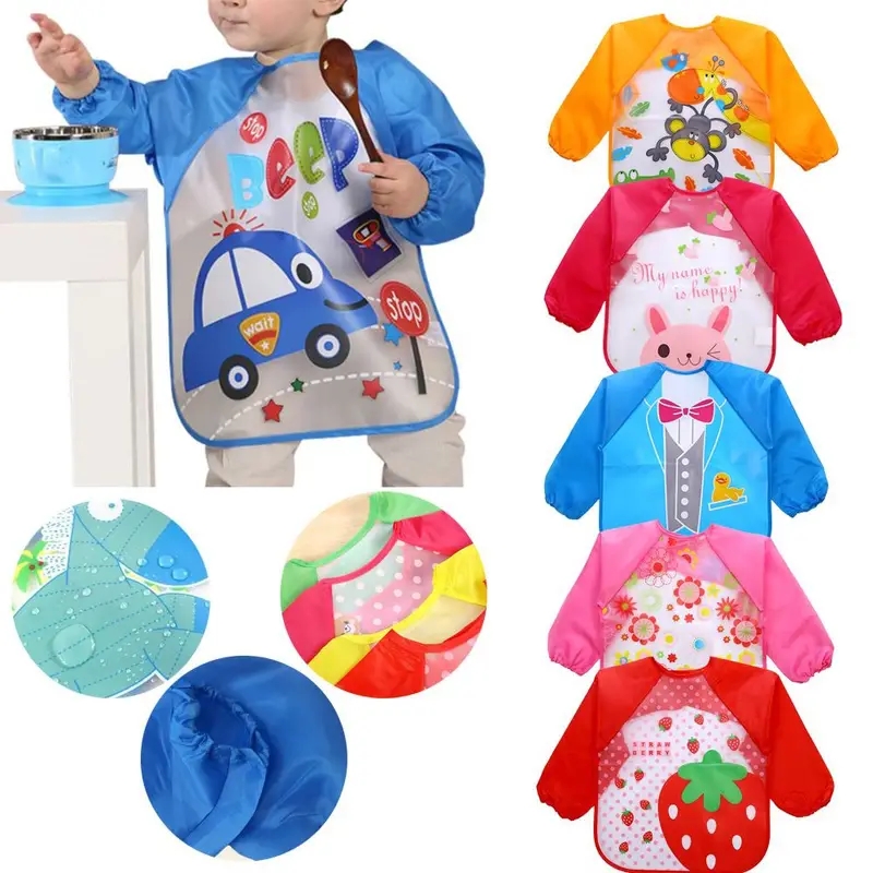 방수 EVA 전체 슬리브 아기 Bibs 어린이 앞치마  - Baby Products Kit 리뷰 및 가격