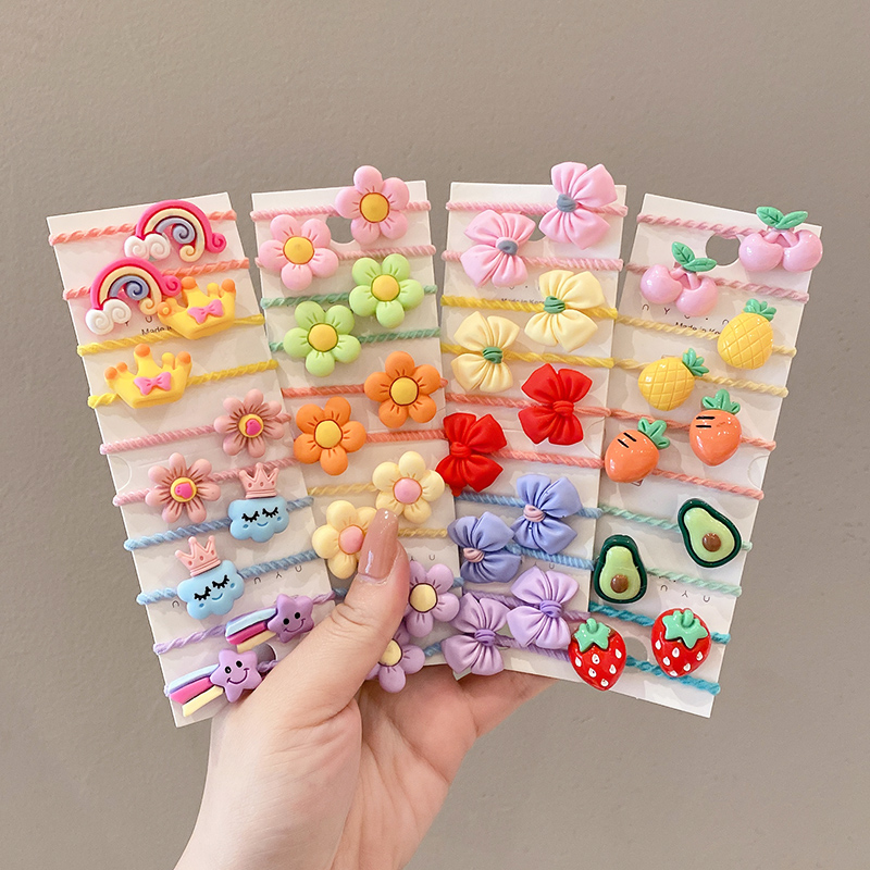50 Pcs 소녀 만화 과일 동물 고무 밴드 헤어 액세 - Baby Products Set 리뷰 및 가격
