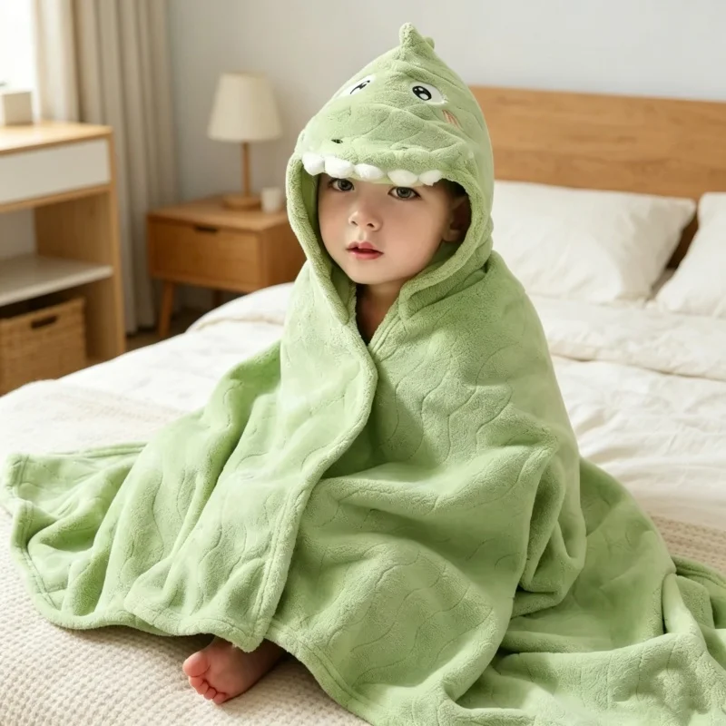 두꺼운 흡수성 면 아기 목욕 가운 만화 후드 디자인 휴 - Baby Swaddle Blanket 리뷰 및 가격