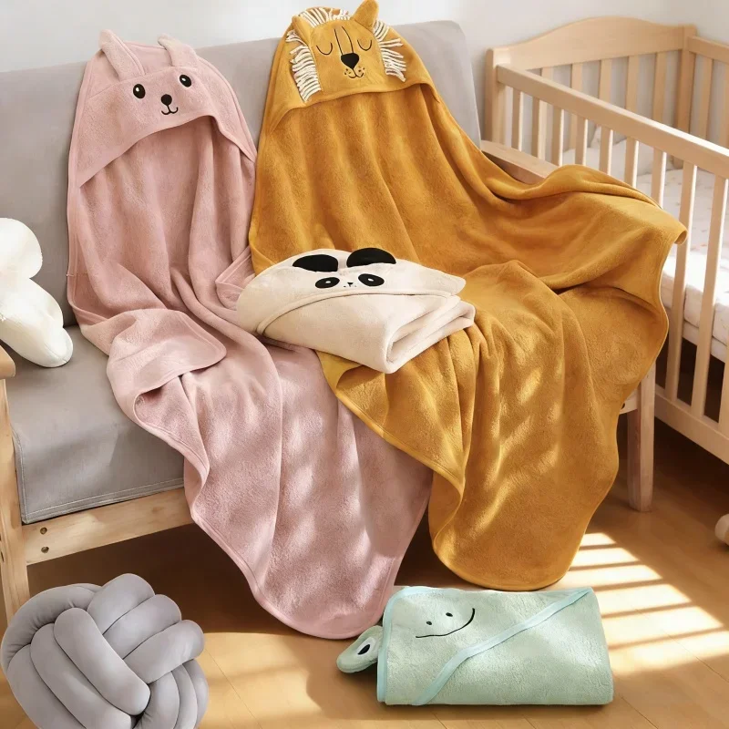 두꺼운 흡수성 면 아기 목욕 가운 만화 후드 디자인 휴 - Baby Swaddle Blanket 리뷰 및 가격
