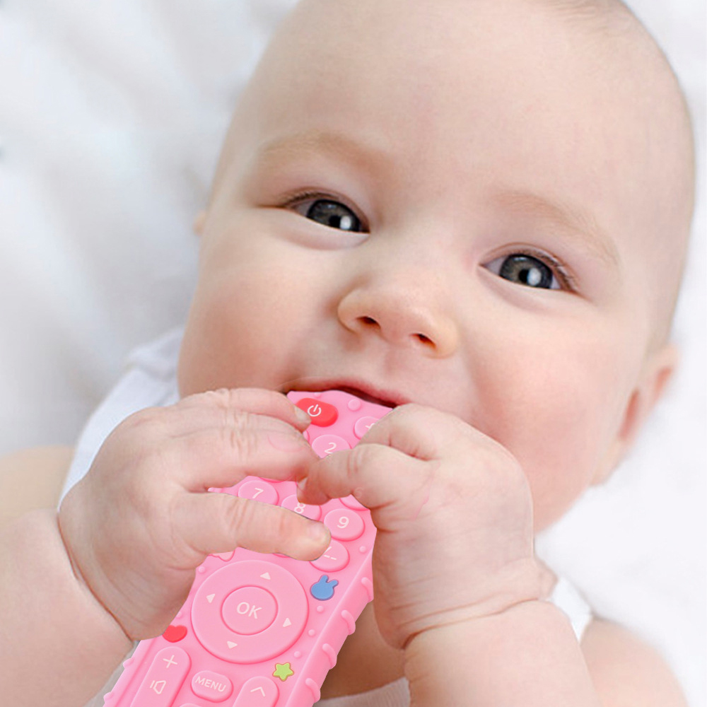 1PC 실리콘 아기 장난감 TV 원격 제어 모양 Tee - Baby Products Expo 리뷰 및 가격