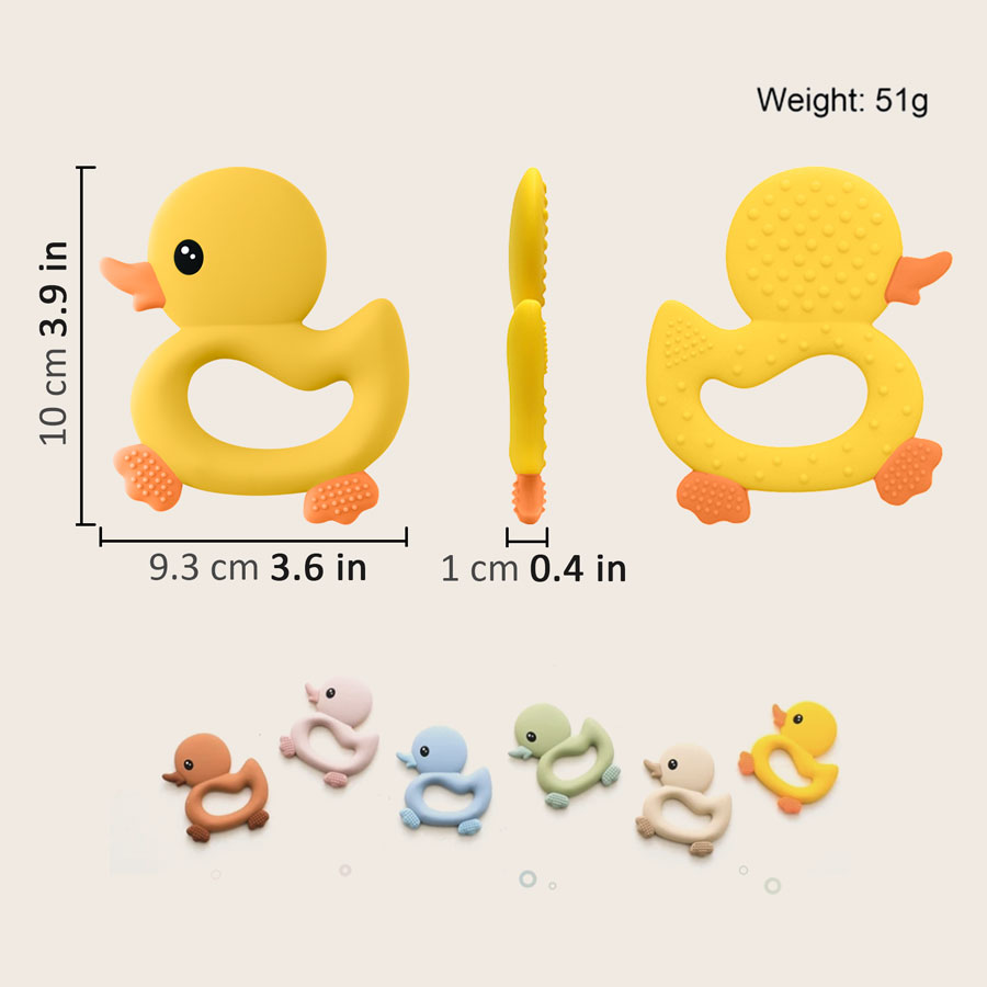 아기용 만화 오리 실리콘 젖니 장난감, BPA 프리 젖 - Baby Products Expo 리뷰 및 가격