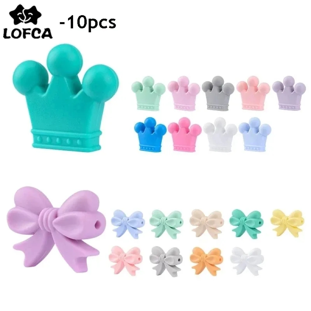 LOFCA 10 개/몫 실리콘 크라운 비즈 BPA 무료 - Baby Products Expo 리뷰 및 가격